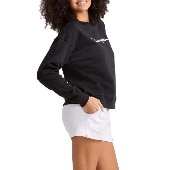 Champion Women's Powerblend Relaxed Crew Size L Black MSRP $55 - Picture 5 of 6